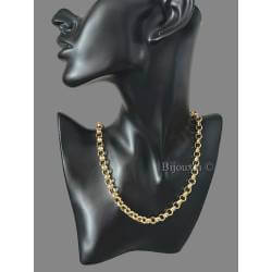 Collier Maille Jaseron 50CM En Plaqué Or 18 carats Poinçonné