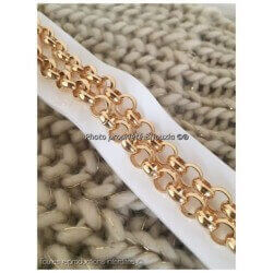 Chaîne Maille Jaseron Large Plaqué Or 18 carats Garanti  NEUF  Bijoux Femme