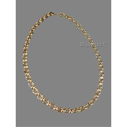Collier Long Maille Jaseron 70CM En Plaqué Or 18 carats Poinçonné