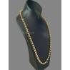 Collier Long Maille Jaseron 70CM En Plaqué Or 18 carats Poinçonné