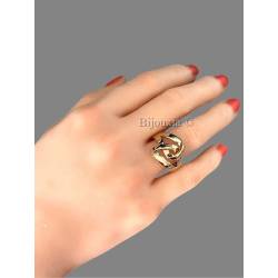 Bague Géométrique Entrelacée En Plaqué or 18 Carats 750/1000 Tailles Au CHOIX