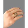Bague Taille 62 Géométrique Entrelacée En Plaqué or 18 Carats 750/1000