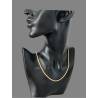 Collier Fin Maille palmier 45cm x 3mm Plaqué Or 18 carats 750/000