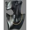 Collier Fin Maille palmier 45cm x 3mm Plaqué Or 18 carats 750/000