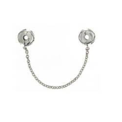Lien de Sécurité Chaînette Charms AUTHENTIQUE & Argent 925 Rhodié