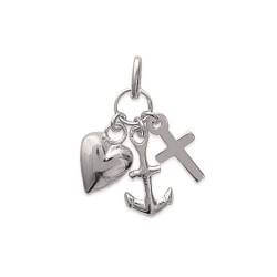 Collier Chaîne au Choix + Pendentif Les 3 Vertus Argent 925/000 45cm ou 50cm