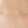 Collier Forme V En Plaqué or 18 carats 750/1000 Bijoux Femme NEUF