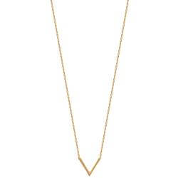 Collier Forme V En Plaqué or 18 carats 750/1000 Bijoux Femme NEUF