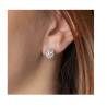 Boucles D'oreilles Puces Boules Ciselées 9MM Argent Massif 925/1000