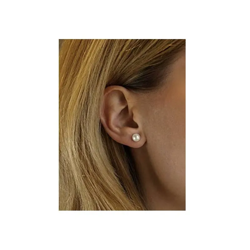 Boucles D'oreilles Puces Perles Lapis Lazuli 6mm - Argent Massif 925, Neuves Avec étiquettes