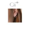 Boucle D'oreilles Puces Cercle En Argent Massif 925/000 Rhodié