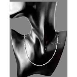 Chaîne 70cm X 2.60mm Maille Forçat Robuste Argent Massif 925/1000