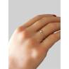 Bague Taille 50 petites billes + cristal en Argent Massif 925/000