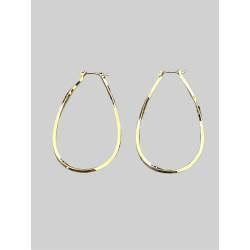 Créoles Ovales Torsadées En Plaqué Or