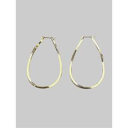 Créoles Ovales Torsadées En Plaqué Or