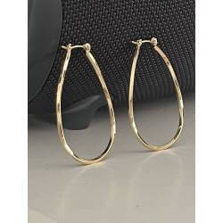 Créoles Ovales Torsadées En Plaqué Or