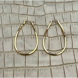 Créoles Ovales Torsadées En Plaqué Or