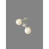 Boucles D'oreilles Puces Perles Diamètre 6MM Argent Massif 925/1000