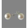 Boucles D'oreilles Puces Perles Diamètre 10MM Argent Massif 925/1000
