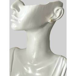 Boucles D'oreilles Puces Perles Diamètre 10MM Argent Massif 925/1000