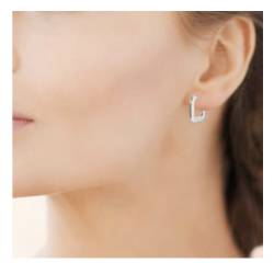 Créoles Ouvrantes Forme Carrée 14MM En Argent Massif 925/1000