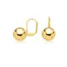 Boucles D'oreilles Dormeuses Grosses Boules 15MM Plaqué or 18 Carats Bijoux