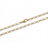 Chaîne Figaro 1-1 - 55CM  Largeur 2MM Plaqué or 18 CARATS 750/000