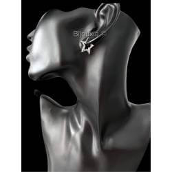 Créoles Ouvrante Forme Étoile Argent 925/000 Rhodié