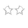 Créoles Ouvrante Forme Étoile Argent 925/000 Rhodié