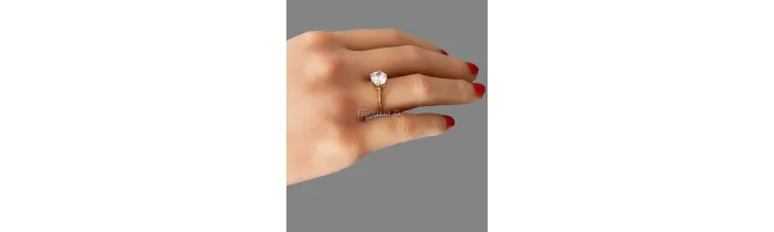 Bague Solitaire ZIRCONIUM Plaqué or 18K Tailles 50 à 66 au CHOIX