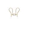 Boucles d'oreilles Pendantes Type Dormeuses Cristal Zirconium Plaqué or 750/000