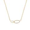 Collier Double Maillons Ovales Plaqué Or 18 Carats 750/1000