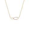 Collier Double Maillons Ovales Plaqué Or 18 Carats 750/1000