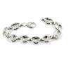 Bracelet Grain De Café 15MM X 21CM LARGE Argent Massif Rhodié Bijoux Homme
