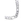 Chaîne Homme 50CM x 1CM LARGE Figaro Alternée 1+3 Argent Massif 925/000