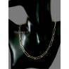 Collier Maille Chaîne Rectangulaire Allongée En Plaqué Or 18 Carats 750/1000