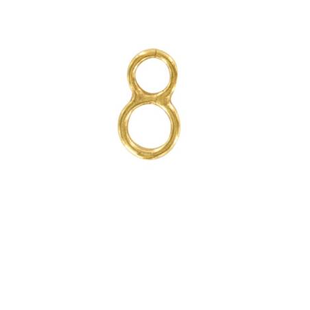 Apprêts Maille en Forme de 8 Simples en Plaqué or 18 Carats