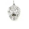 Grand Pendentif Tête de Lion Robuste En Argent Massif 925/000