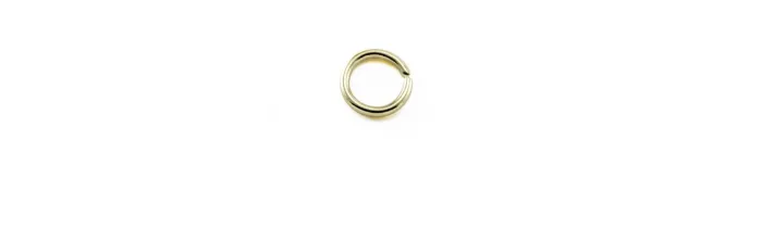 Anneau De Jonction 6MM Ouvert Apprêt Pour Collier/Bracelet Plaqué or 18 Carats