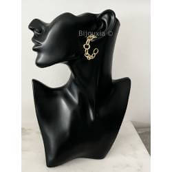 Créoles Motif Chaîne Maillons Ovales Entrelacés En Plaqué Or 18 Carats 750/1000