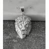 Grand Pendentif Tête de Lion Robuste En Argent Massif 925/000