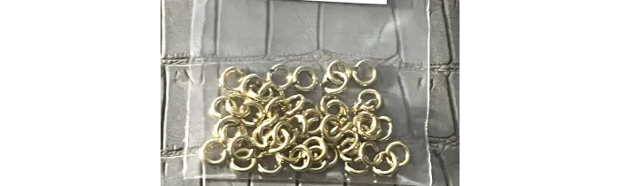 Anneau De Jonction 6MM Ouvert Apprêt Pour Collier/Bracelet Plaqué or 18 Carats
