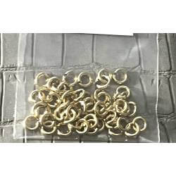 Anneau De Jonction 6MM Ouvert Apprêt Pour Collier/Bracelet Plaqué or 18 Carats