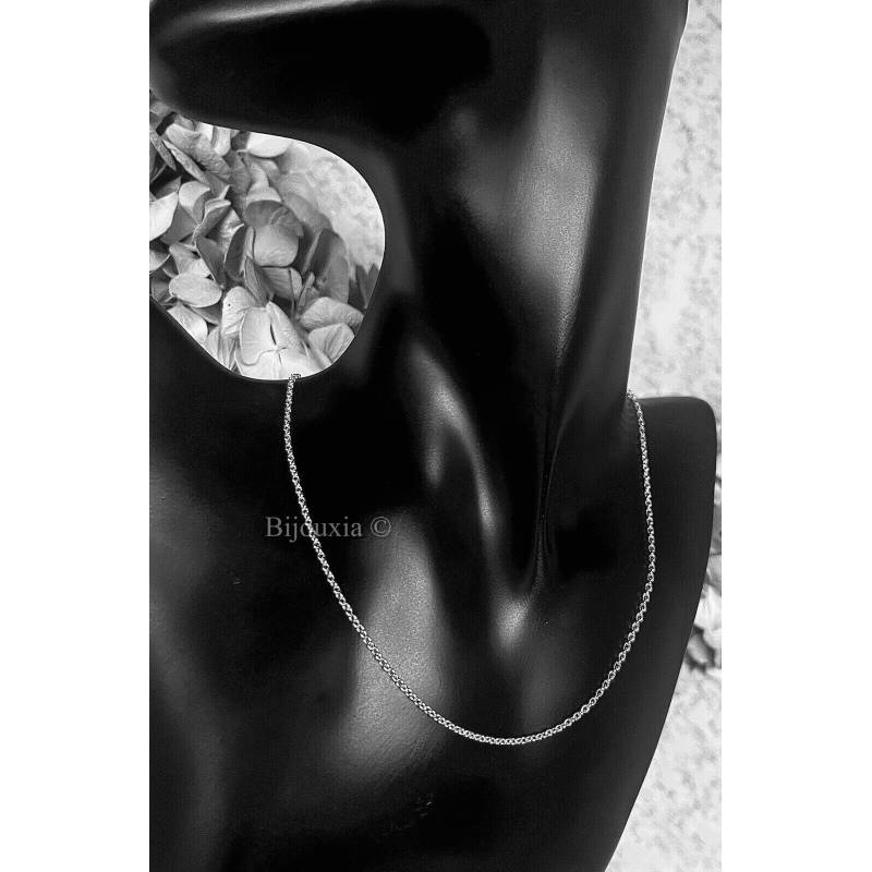 Chaîne 50CM Maille Forçat Bombée 1,80MM En Argent 925/000