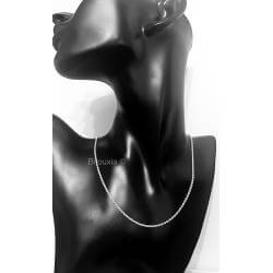 Chaîne 45CM Maille Forçat Bombée 1,80MM En Argent 925/000