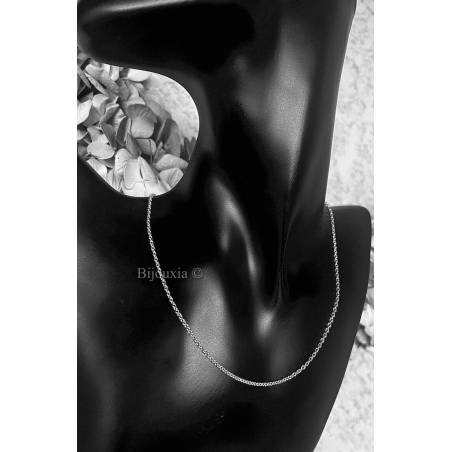 Chaîne 45CM Maille Forçat Bombée 1,80MM En Argent 925/000