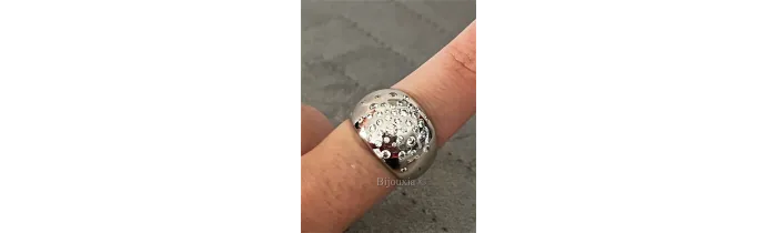 Bague Bombée Oxyde de Zirconium Argent Massif 925/00 T50 à T60