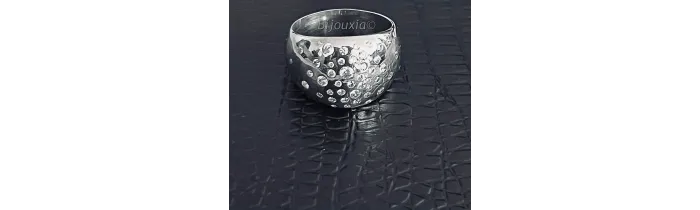 Bague Bombée Oxyde de Zirconium Argent Massif 925/00 T50 à T60