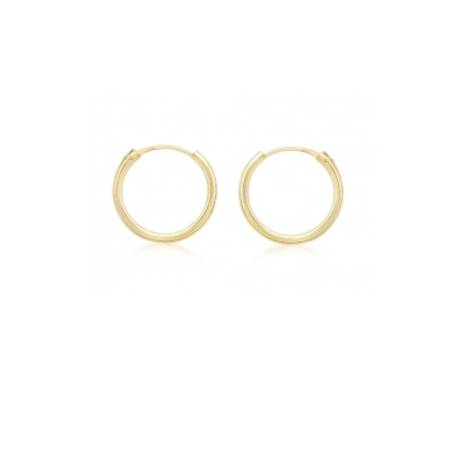 Boucles D'oreilles Créoles Rondes Fine Diamètre 1,6CM En Or 375/000