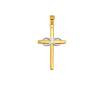 Pendentif Croix Bicolore Or 375/1000 avec infini en Or blanc